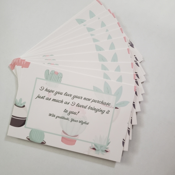 office 25 4x6 card stock succulents thank you cards